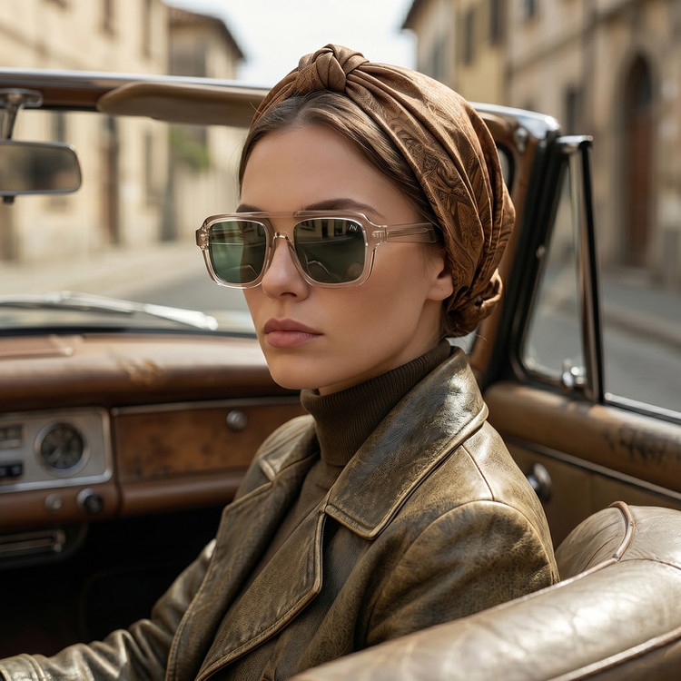 عینک آفتابی خلبانی (Aviator) آلبرت وگ مدل S32101C2 Acetate Avantgarde Visionary