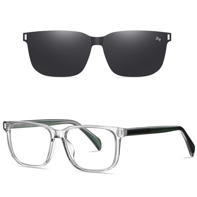 فریم عینک طبی ویفرر (Wayfarer) آلبرت وگ مدل CG-7201-C644-P109 مناسب برای انواع صورت به همراه کاور آفتابی