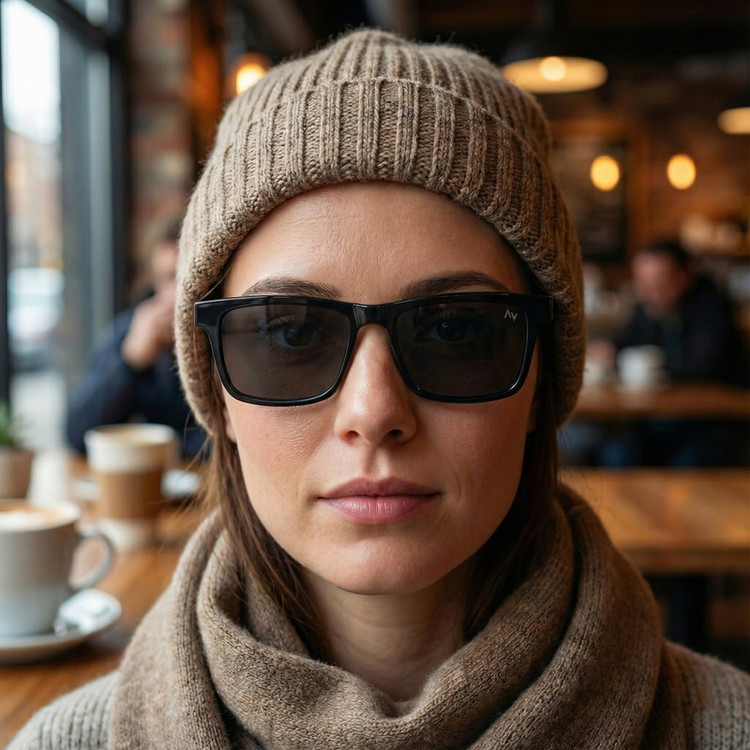 فریم عینک طبی مستطیلی آلبرت وگ مدل CG7703C01P97 Polarized Double Switch مناسب برای انواع صورت به همراه کاور آفتابی
