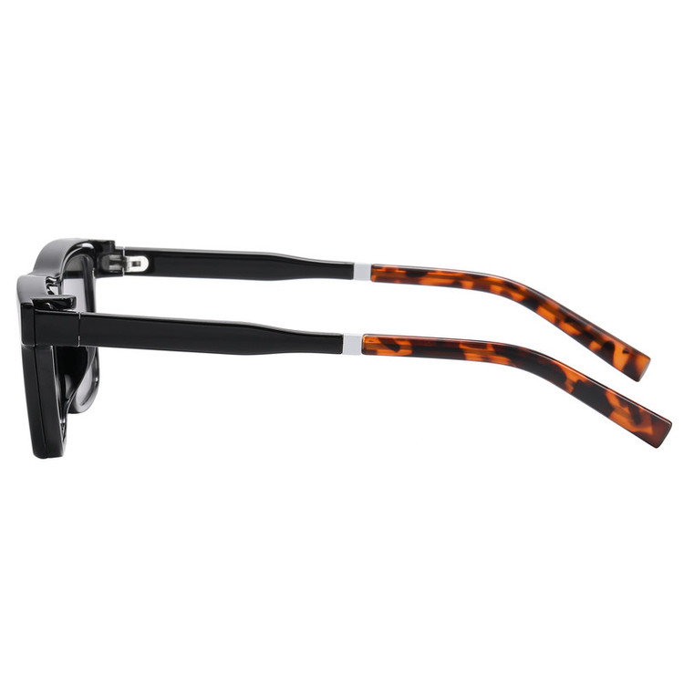 فریم عینک طبی مستطیلی آلبرت وگ مدل CG7703C01P97 Polarized Double Switch مناسب برای انواع صورت به همراه کاور آفتابی