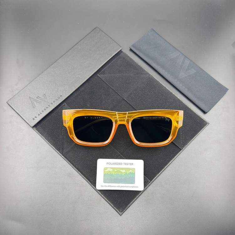 عینک آفتابی مستطیلی آلبرت وگ مدل S31111C5 Acetate Avantgarde Visionary