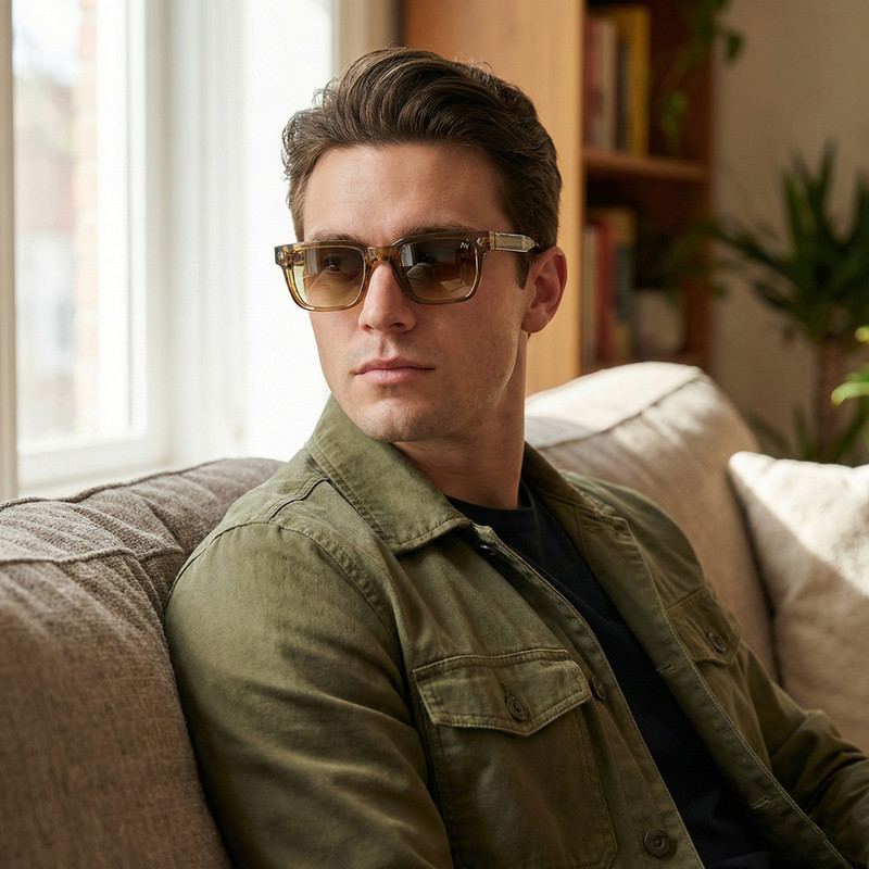 عینک آفتابی ویفرر (Wayfarer) آلبرت وگ مدل SZ8107 Flaxen Moss