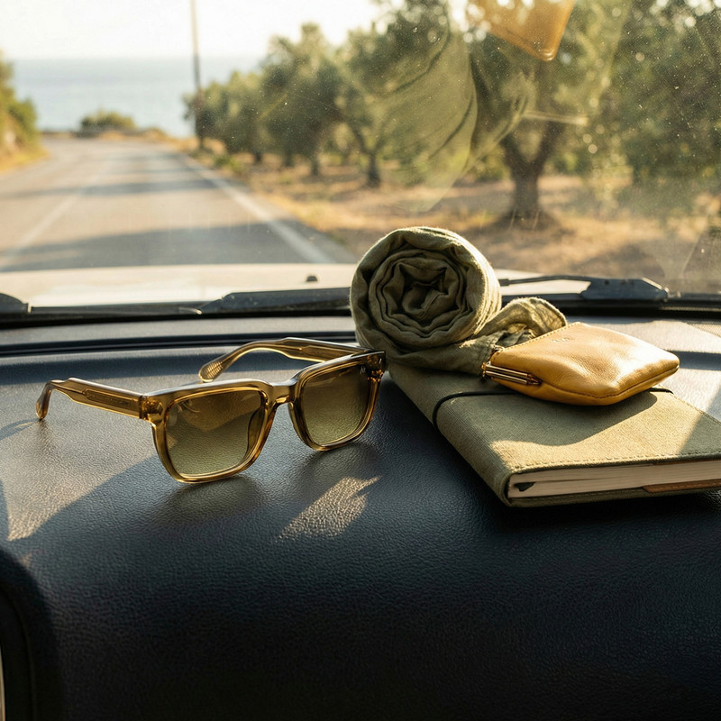 عینک آفتابی ویفرر (Wayfarer) آلبرت وگ مدل SZ8107 Flaxen Moss