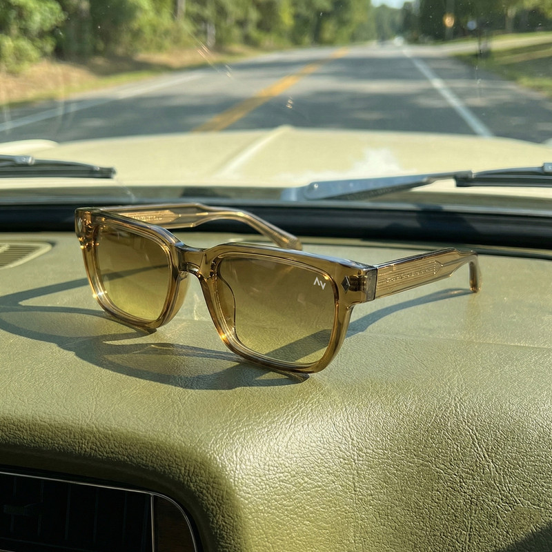 عینک آفتابی ویفرر (Wayfarer) آلبرت وگ مدل SZ8107 Flaxen Moss