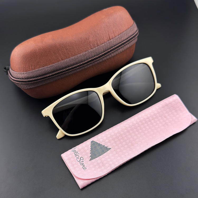عینک آفتابی مستطیلی مدل TR3349 C185-P01 Polarized Egg Nog