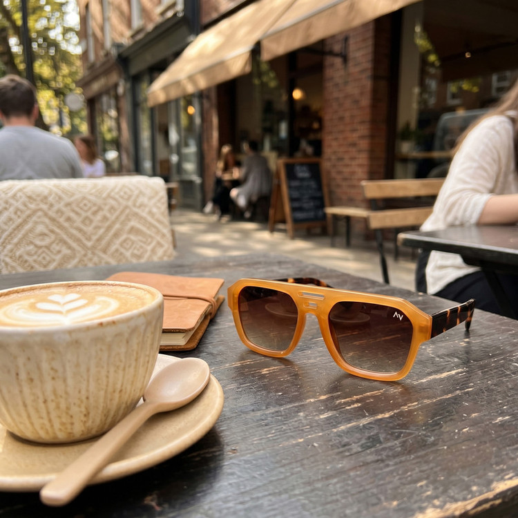 عینک آفتابی خلبانی (Aviator) آلبرت وگ مدل S31120C3 Acetate Avantgarde Visionary