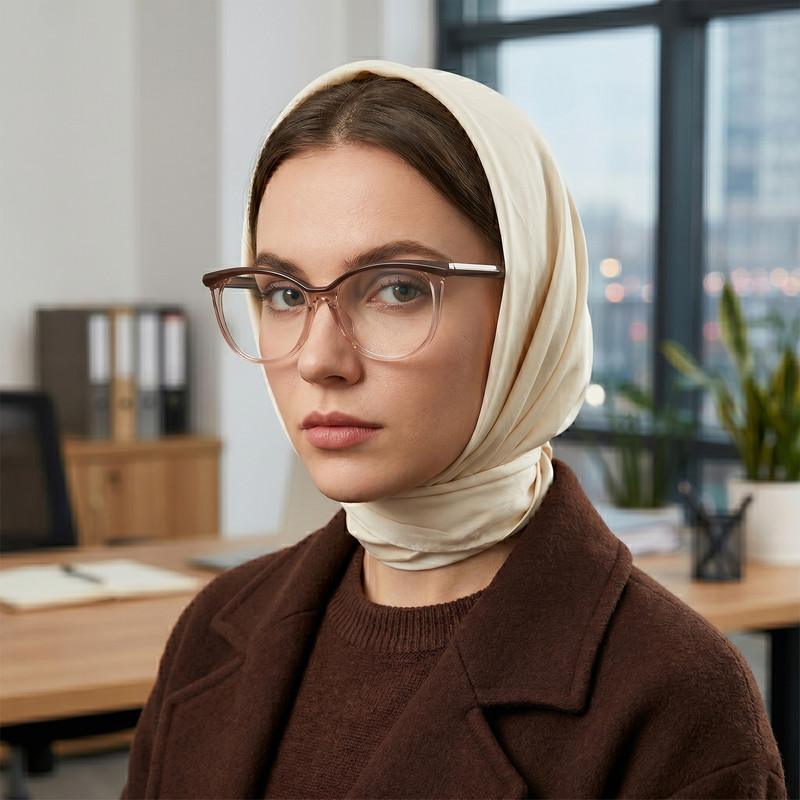 فریم عینک طبی گربه ای زنانه مدل TR3518C542-P81 مناسب برای صورت بیضی، قلب، گرد، لوزی، مثلث، مربع، مستطیل