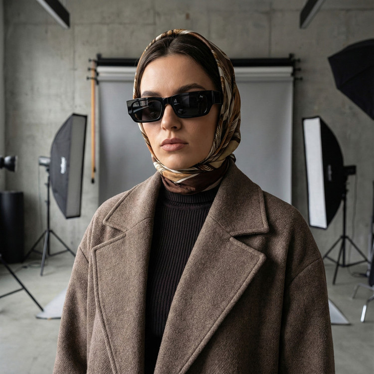 عینک آفتابی مستطیلی آلبرت وگ مدل S32125C1 Acetate Avantgarde Visionary