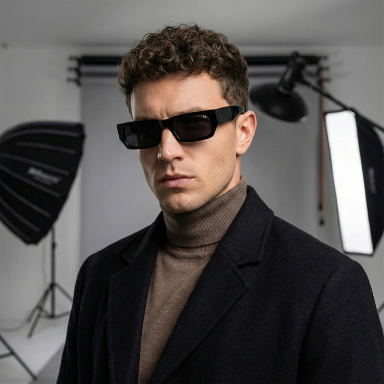 عینک آفتابی مستطیلی آلبرت وگ مدل S32125C1 Acetate Avantgarde Visionary