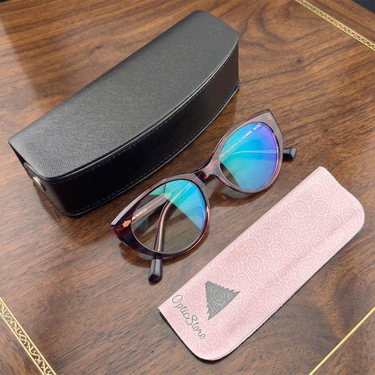 فریم عینک طبی گربه ای زنانه مدل PS8816C614-P181 مناسب برای صورت بیضی، قلب، گرد، لوزی، مثلث، مربع، مستطیل