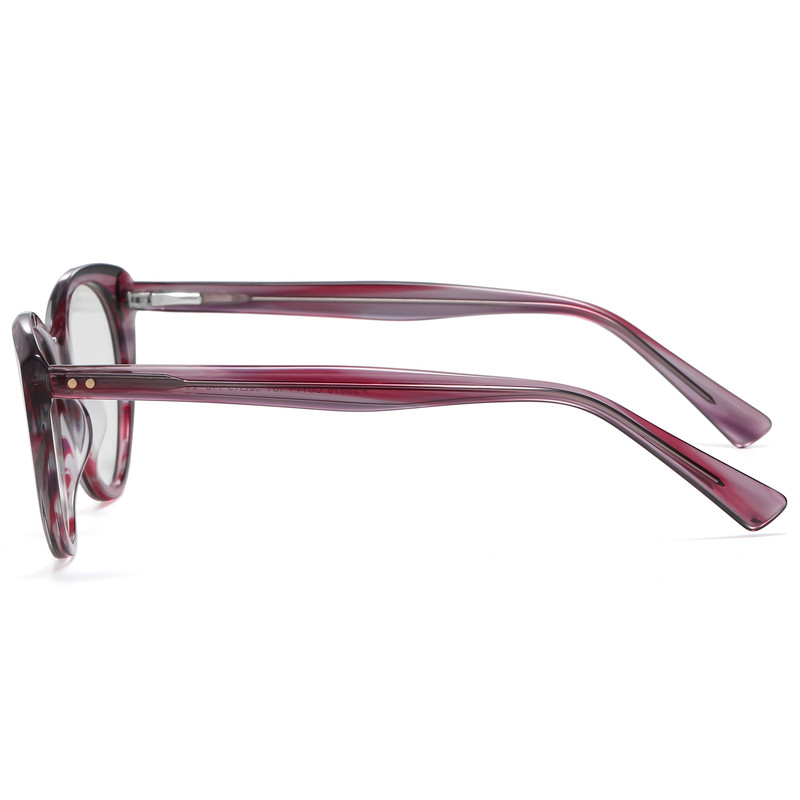 فریم عینک طبی گربه ای زنانه مدل PS8816C614-P181 مناسب برای صورت بیضی، قلب، گرد، لوزی، مثلث، مربع، مستطیل