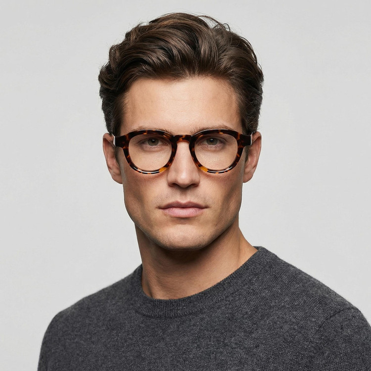 فریم عینک طبی پنتوس مدل S31107-C2-1 Acetate مناسب برای صورت گرد و بیضی