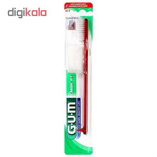 مسواک جی یو ام مدل Classic 411 با برس نرم