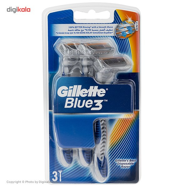 خود تراش ژیلت مدل Blue 3 بسته 3 عددی