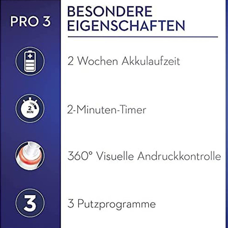 مسواک برقی اورال-بی مدل Pro 3 3000 Pure white