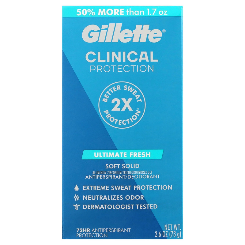 استیک دئودورانت مردانه ژیلت مدل CLINICAL ULTIMATE FRESH حجم 48 گرم