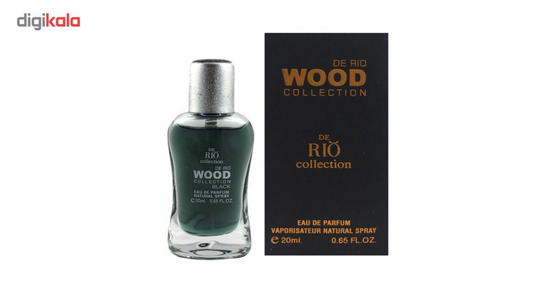 عطر جیبی مردانه ریو کالکشن مدل Rio Wood Black حجم 20ml
