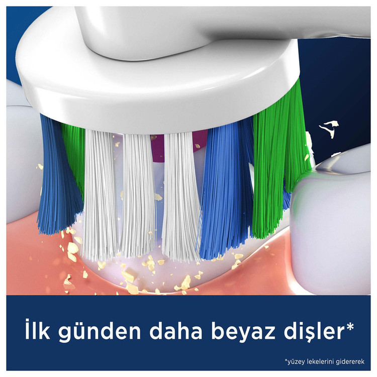 سری یدک مسواک برقی اورال-بی مدل PRO 3D White بسته 2 عددی