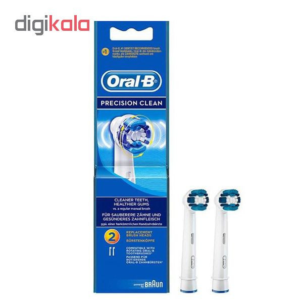 سری مسواک برقی اورال بی مدل Oral-B Precision Clean بسته 2 عددی