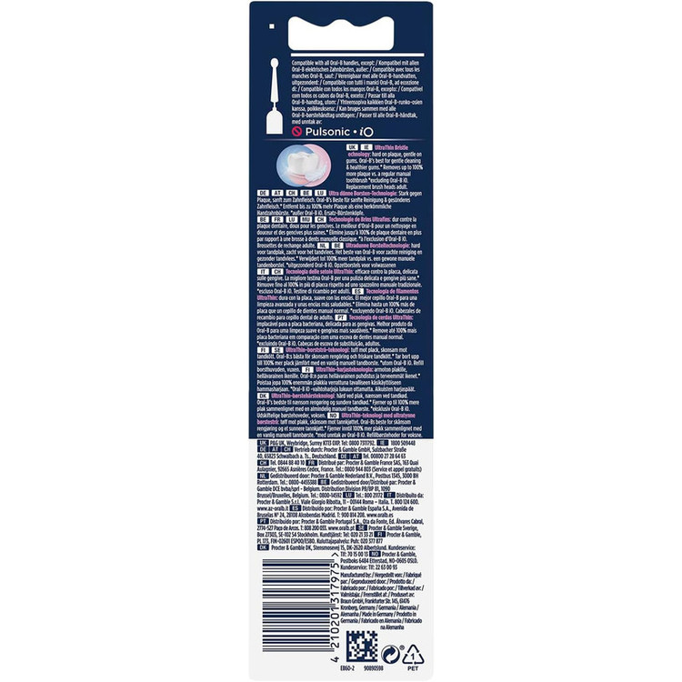 سری یدک مسواک برقی اورال-بی مدل SENSI ULTRATHIN بسته 2 عددی