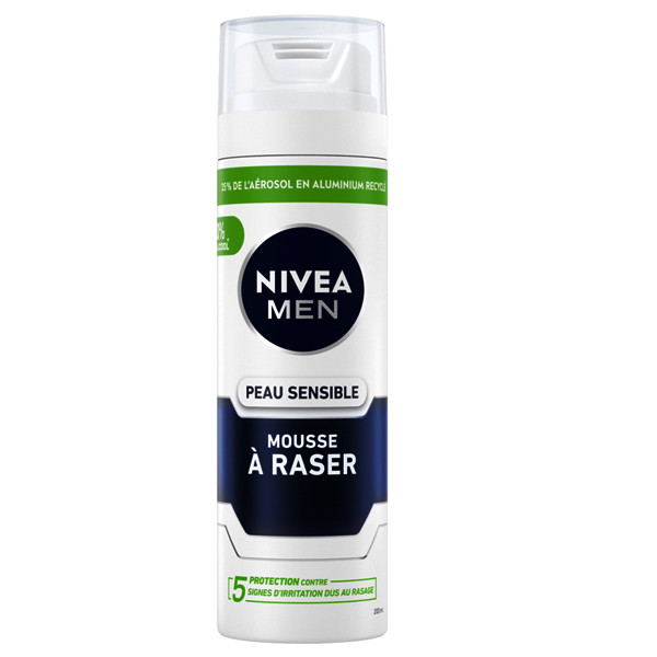 فوم اصلاح نیوآ مدل Peau Sensible  mousse حجم  200 میلی لیتر