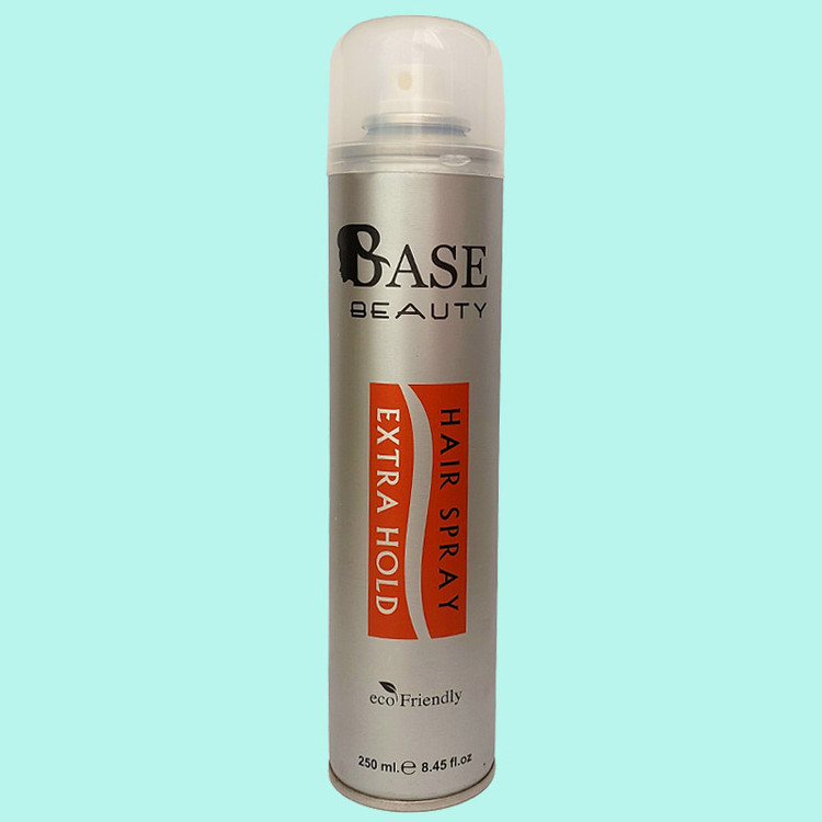 اسپری حالتدهنده مو با قدرت حفظ حالت مو شش بیس بیوتی مدل EXTRA HOLD مناسب برای انواع مو حجم 250 میلیلیتر