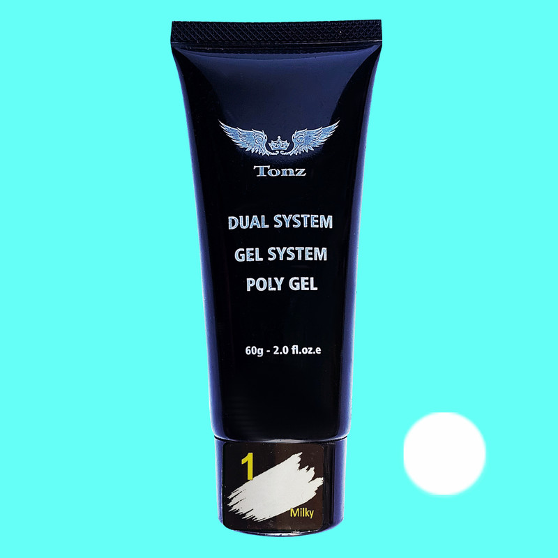 پلی ژل کاشت ناخن تونز مدل Poly شماره 01 حجم 60 میلی لیتر