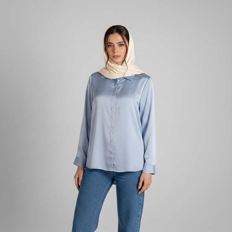 شومیز آستین بلند یقه برگردان زنانه تولیکا مدل 32931