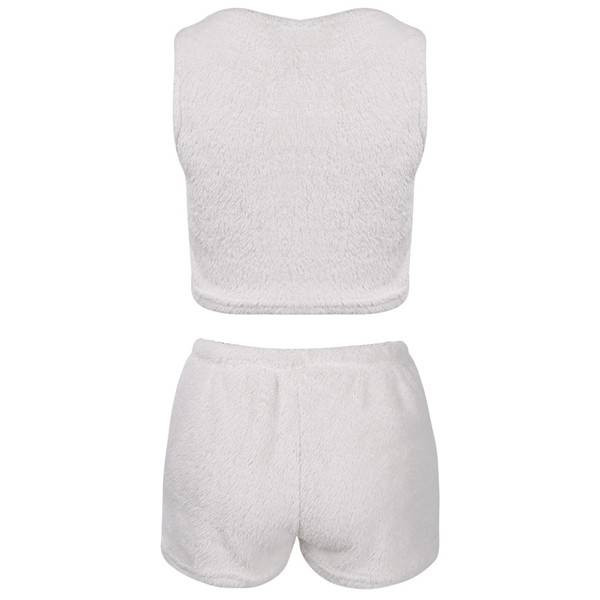 ست تاپ و شلوارک راحتی زنانه مدل پنبه ای