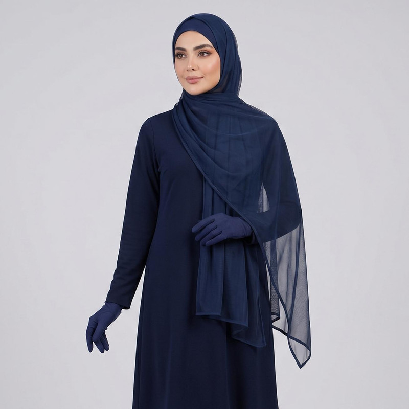 شال زنانه مدل ساده توری فانتزی مهمانی دور نوار دوزی شده تابستانی کد 2