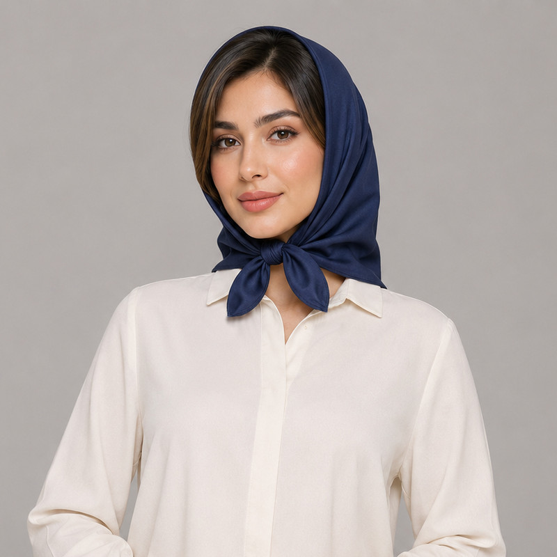 روسری زنانه مدل نخی ساده قواره 70 چهار فصل کد 35