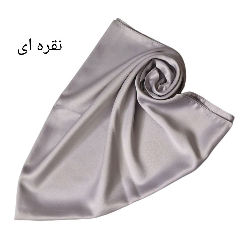 روسری ساتن ابریشم زنانه مدل مینی اسکارف ساتن ابریشم با رنگ بندی با طول و عرض ۷۵*۷۵ سانتیمتر
