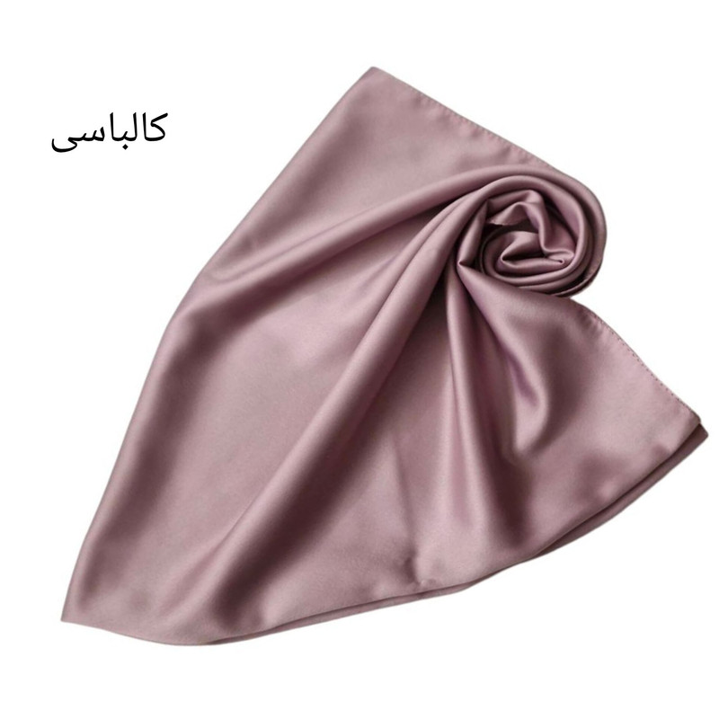 روسری ساتن ابریشم زنانه مدل مینی اسکارف ساتن ابریشم با رنگ بندی با طول و عرض ۷۵*۷۵ سانتیمتر