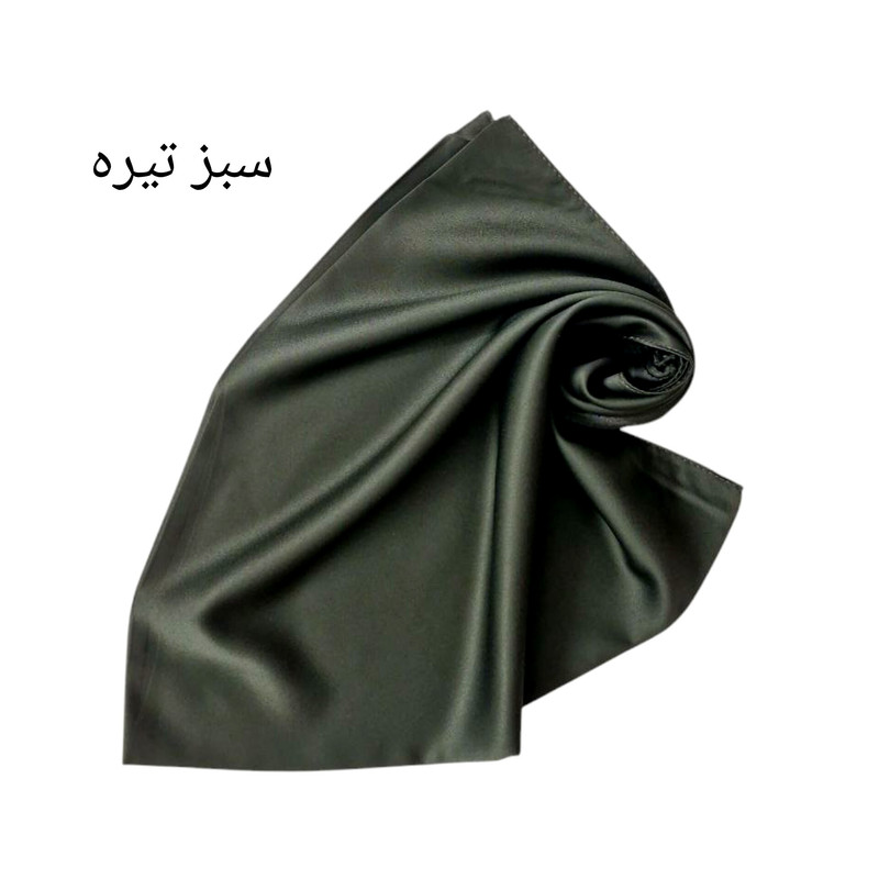 روسری ساتن ابریشم زنانه مدل مینی اسکارف ساتن ابریشم با رنگ بندی با طول و عرض ۷۵*۷۵ سانتیمتر