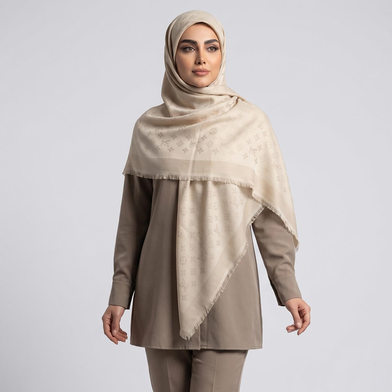 روسری زنانه  مدل نخی قواره بزرگ پاییزه
