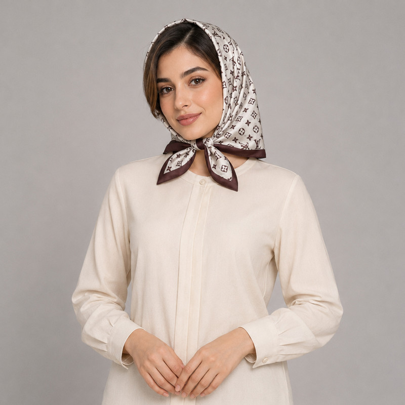 مینی اسکارف زنانه مدل نخی گلدار ریز
