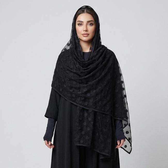 شال زنانه مدل تور طرح بابونه