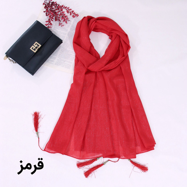 شال زنانه مدل حریر کریشه ساده کد ana-2269