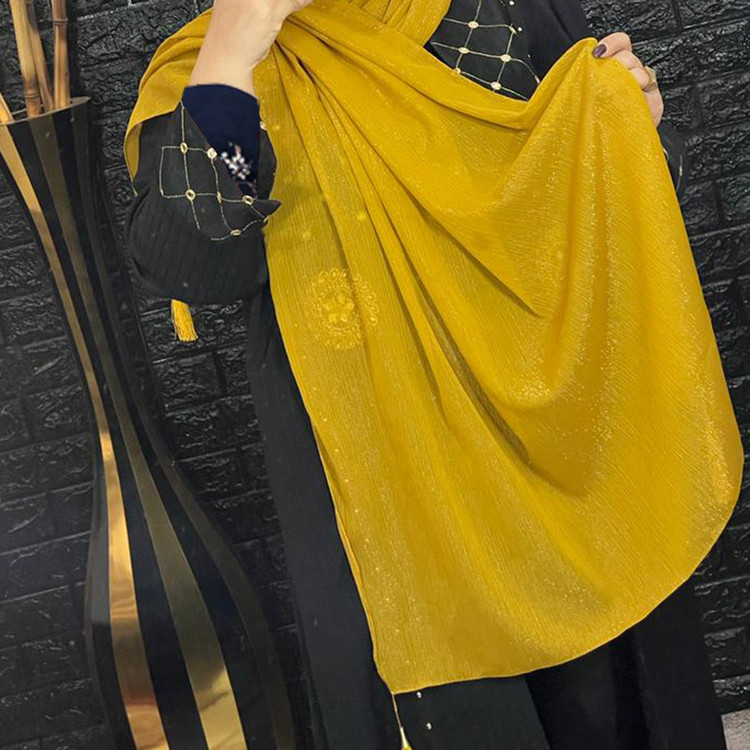 شال زنانه مدل کریشه لمه دار منگوله
