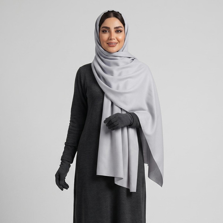 شال زنانه مدل موهر دورو ساده پاییزی کد 1
