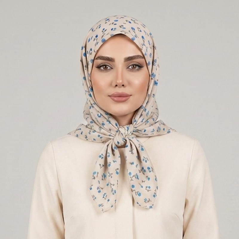مینی اسکارف زنانه مدل نخی شکوفه ریز گلدار
