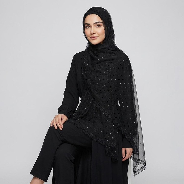 شال زنانه مدل نگینی