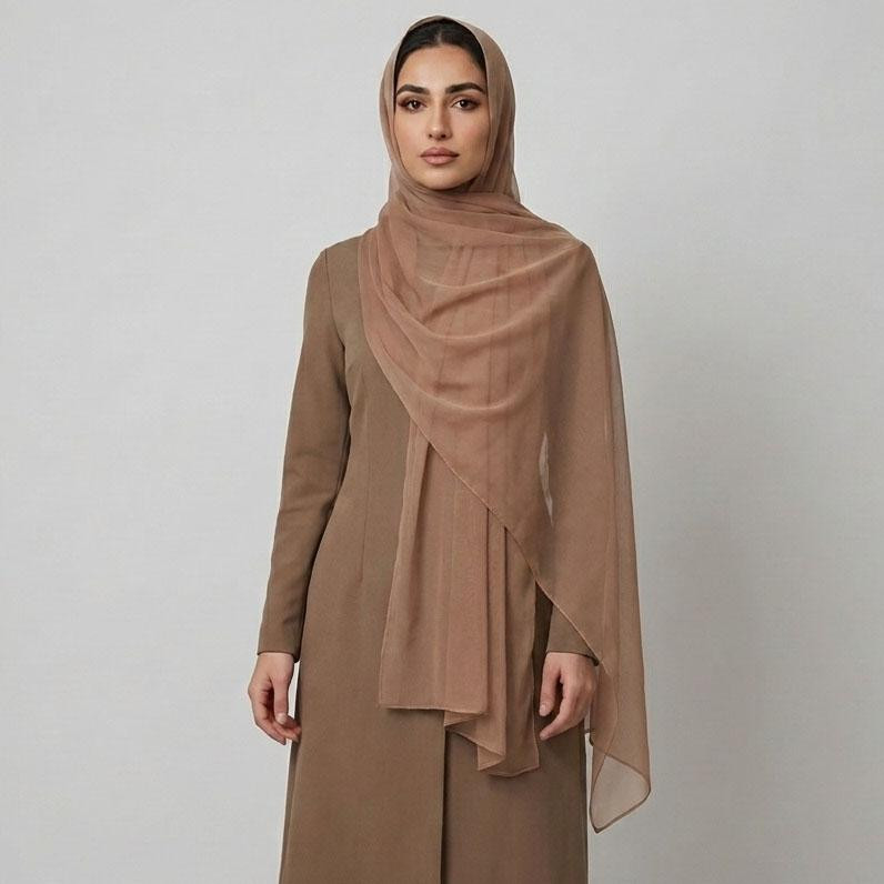 شال زنانه مدل ساده توری مزونی تابستانی کد 2