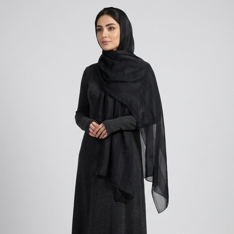 شال زنانه مدل حریر راه راه
