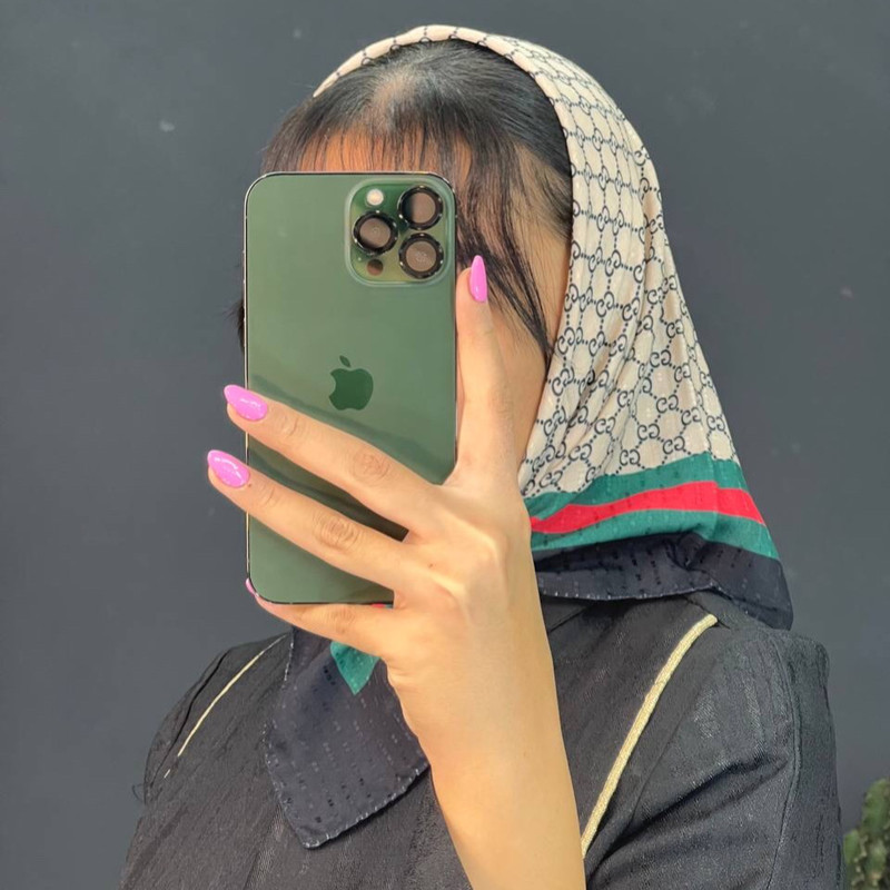 روسری نخ زنانه مدل مینی اسکارف نخی قواره کوچک با طول و عرض 70x70 سانتیمتر