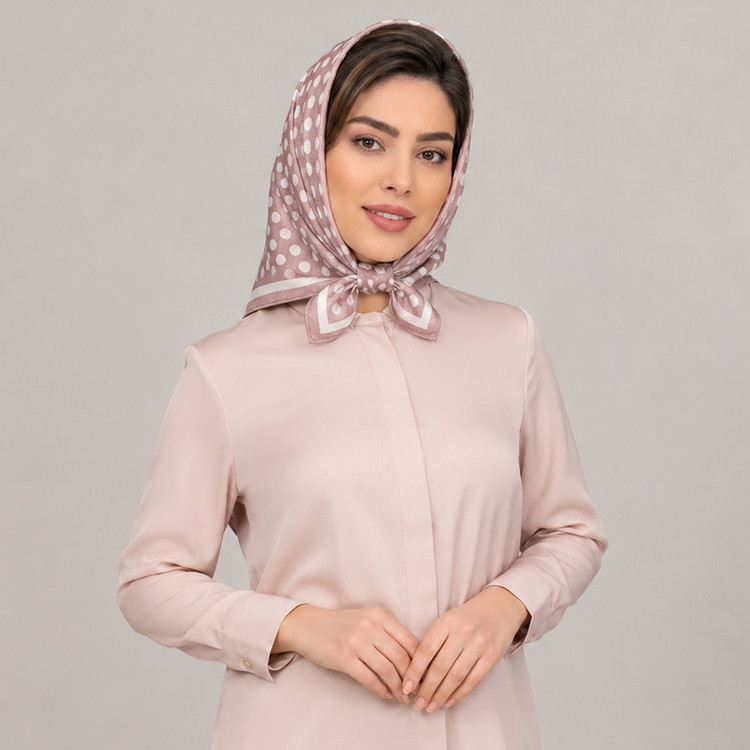 روسری زنانه مدل مینی نخی توپ توپی خالخالی فانتزی
