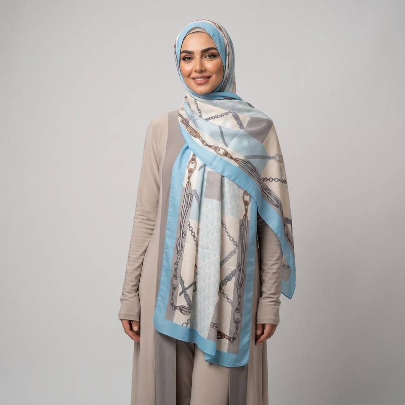 شال زنانه مدل نخی چهارخانه