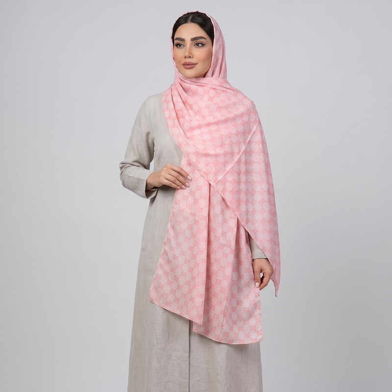شال زنانه مدل نخی پوست ماری زنجیری