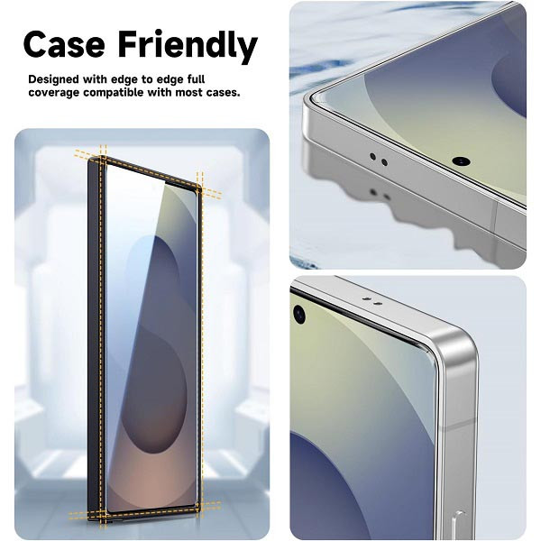 محافظ صفحه نمایش ال کا جی مدل بی حاشیه مناسب برای گوشی موبایل سامسونگ Galaxy S24 Ultra