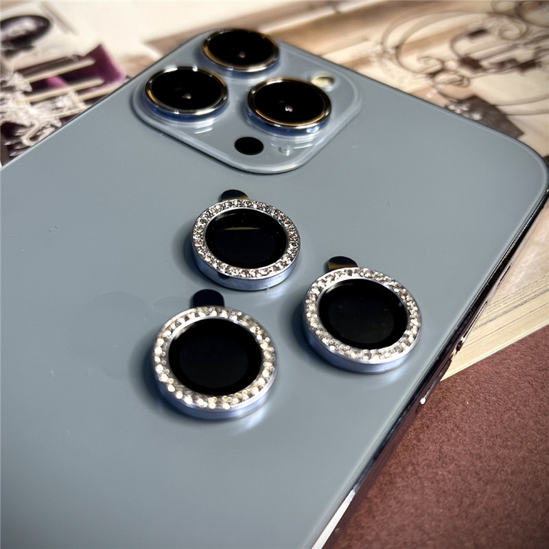 محافظ لنز دوربین راندیکا مدل رینگی نگین دار مناسب برای گوشی موبایل اپل iPhone 13